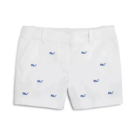 Vineyard Vines Girls' Embroidered Whale Shorts Chinos Nautical Adjustable Waist - Picture 7 of 7